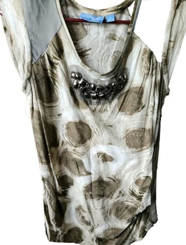 Simply Vera Vera Wang Women's Blouse Size M Color Green - Thumbnail 3