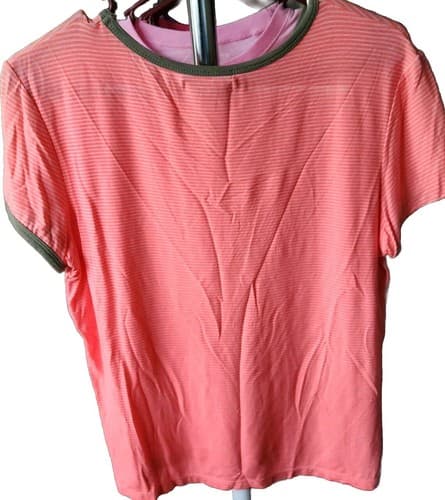 American Eagle Outfitters Pink/Green Large Women's Casual Shirt. - Thumbnail 4