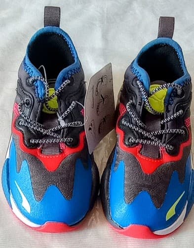 NEW NWOB KIDS TODDLER SZ 8 PUMA RS-X RUNNING SHOE SNEAKER RED BLACK BLUE NEON. - Image 1