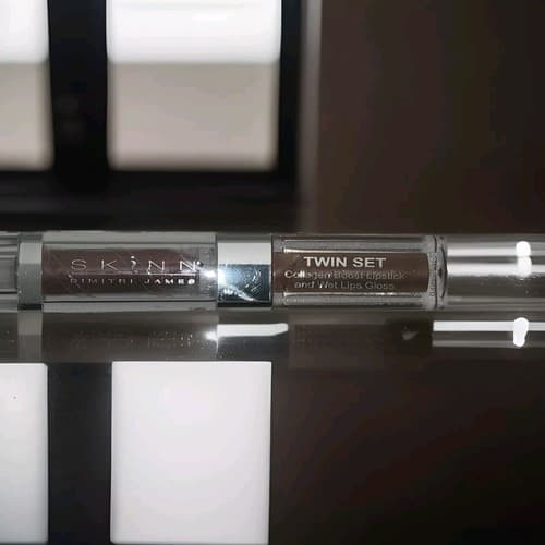 SKINN Cosmetics Twin Set Collagen Boost Lipstick & Wet Lips Gloss"Ginger Snap". - Image 1