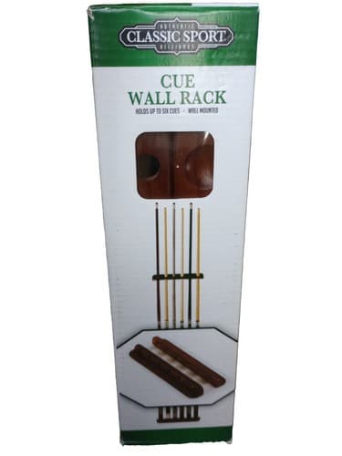 New Classic Sports Pool Stick Holder Wood Wall Mount Cue Stick Rack Holder 2pcs - Image 1