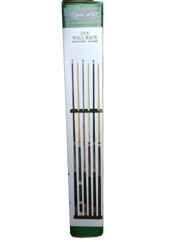 New Classic Sports Pool Stick Holder Wood Wall Mount Cue Stick Rack Holder 2pcs - Thumbnail 2