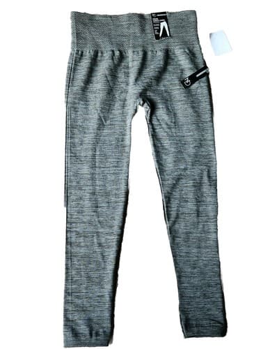 New Direction Womens Gray Check Petite Fleece Leggings Size XLarge. - Image 1