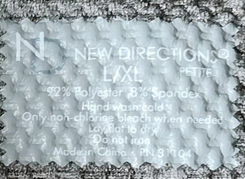 New Direction Womens Gray Check Petite Fleece Leggings Size XLarge. - Thumbnail 5