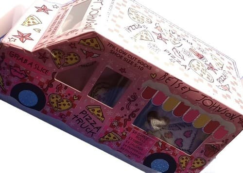 Betsey Johnson Pizza Truck Novelty Socks 7 Pack Low Cut Sz 5-10 NEW! - Thumbnail 5