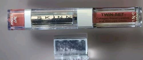 SKINN Flushed Twin Set Collagen Boost Lipstick & Wet Lips Gloss°Mystic Grace°. - Image 1