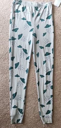 Country Club Under Water Gray/Green Graphic UFO Print Pajama Pants. - Image 1
