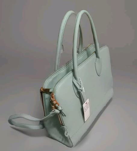 Urban Expressions Women's Oriana Double Zip Work Satchel Bag Light Mint Green. - Thumbnail 2