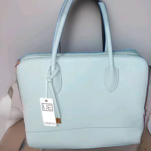 Urban Expressions Women's Oriana Double Zip Work Satchel Bag Light Mint Green. - Image 1