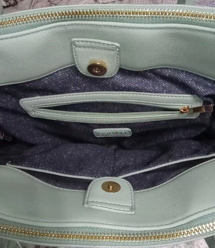 Urban Expressions Women's Oriana Double Zip Work Satchel Bag Light Mint Green. - Thumbnail 3