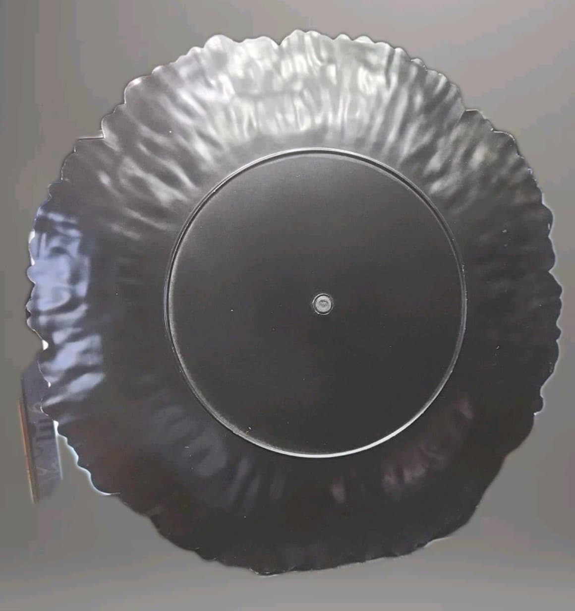 Set of 12 Plastic Gold Charger Plates 13"Reusable Reef Serving for Dinner Round - Thumbnail 2