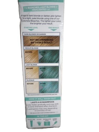 Loreal Colorista Semi-Permanent Temporary Hair Color #AQUA700 - Thumbnail 6