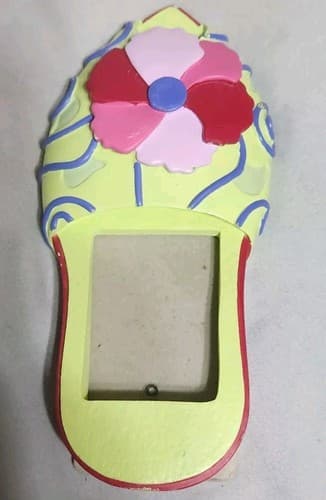 Flip Flop+Purse Picture Frames Set of 2:Green/Pink Red Beach Flower Mini Decor. - Thumbnail 6