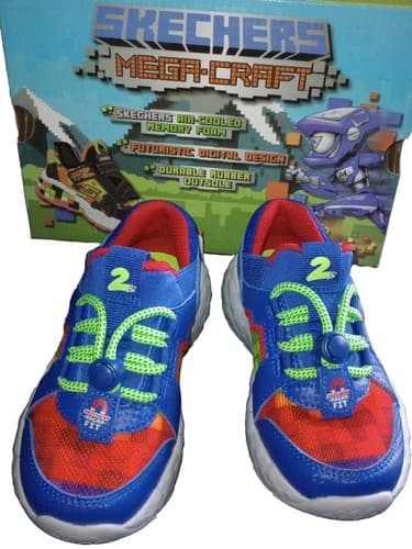 Skechers Mega Craft Red/Green/Blue Sneakers Shoes Boy's Size 8C Magnet.Brand New - Image 1