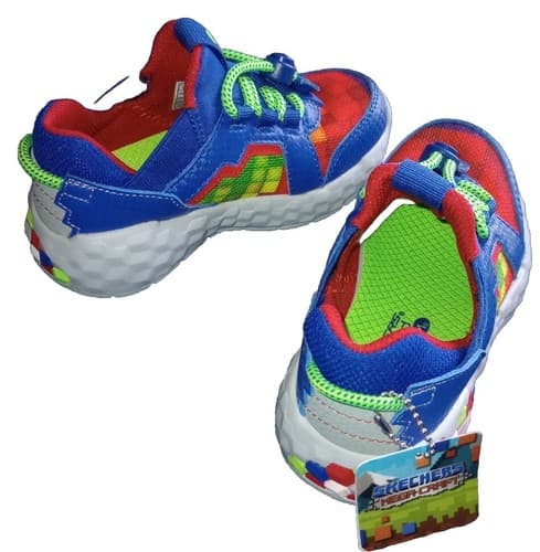 Skechers Mega Craft Red/Green/Blue Sneakers Shoes Boy's Size 8C Magnet.Brand New - Thumbnail 4