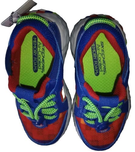 Skechers Mega Craft Red/Green/Blue Sneakers Shoes Boy's Size 8C Magnet.Brand New - Thumbnail 6
