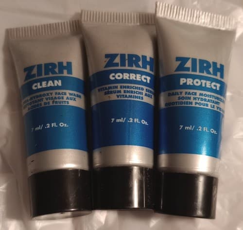 Zirh Wash Mild Face Wash, 2.4 fl. oz (3 Mini Travel Pack) Fast Shipping. - Image 1