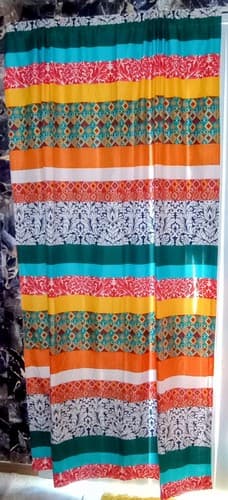 Lush Decor Boho Stripe Window Curtain Panel Pair. Fast Same Day Shipping. - Thumbnail 2
