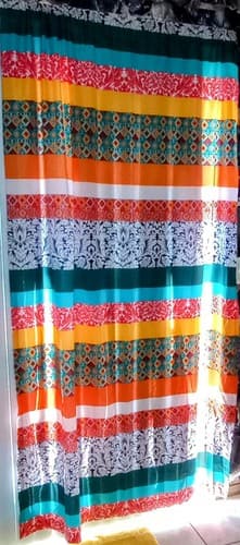 Lush Decor Boho Stripe Window Curtain Panel Pair. Fast Same Day Shipping. - Thumbnail 3