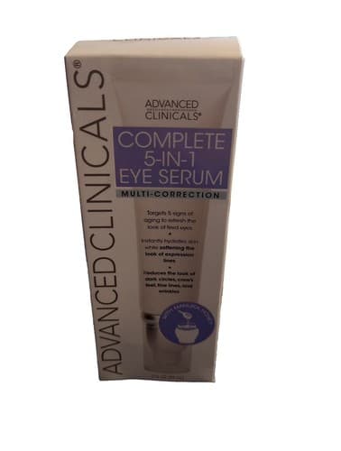 Advanced Clinicals 5-in-1 Multi Correction Eye Serum Retinol Collagen Vitamin C - Image 1