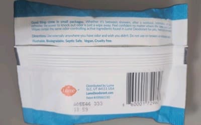 LUME ACIDIFIED Deodorant Wipes 15 CT Clean Cotton Pits & Privates Odor Control. - Thumbnail 3