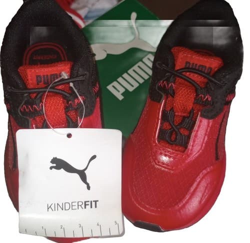 Puma Mirage KinderFit 38275701 Red/Black Toddler Boy Running Casual Shoe Sz 6C. - Thumbnail 4