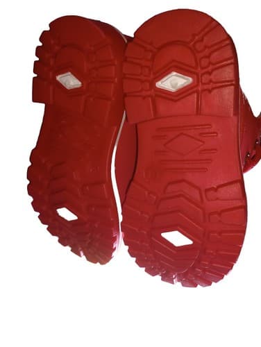 Beverly Hills Polo Club High-Top Lace Up Red Cuffed Ankle Booties SIZE 6. - Thumbnail 5