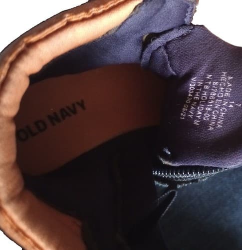 Old Navy Toddler Boy Size 7 Sneaker Boot Ankle Mid Zipper Blue Play Condition. - Thumbnail 5