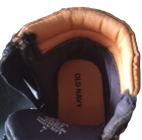 Old Navy Toddler Boy Size 7 Sneaker Boot Ankle Mid Zipper Blue Play Condition. - Thumbnail 6