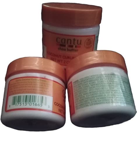 NEW LOT of 3 CANTU Shea Butter Coconut hair Curling Cream 2 oz each. Fast Ship. - Thumbnail 2