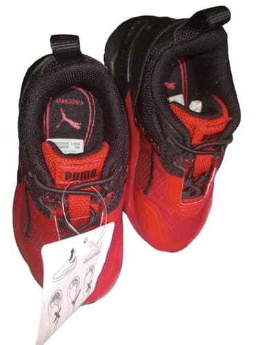 Puma Mirage KinderFit 38275701 Red/Black Toddler Boy Running Casual Shoe Sz 6C. - Thumbnail 6