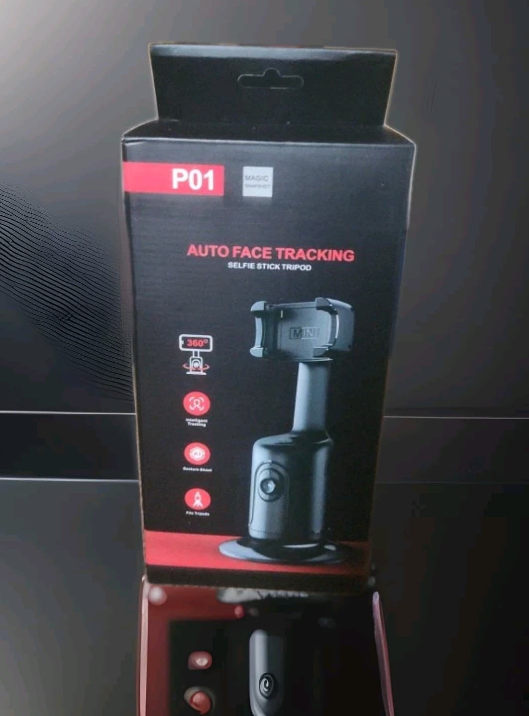 360° Rotation Auto Face Tracking Camera Gimbal Stabilizer Selfie Stick Tripod C - Image 1