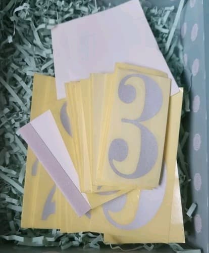 NEW OLADOT Premiun Vinyl Die-Cut Slive Numbers Set, 4in and 3 inch Number Set. - Thumbnail 3