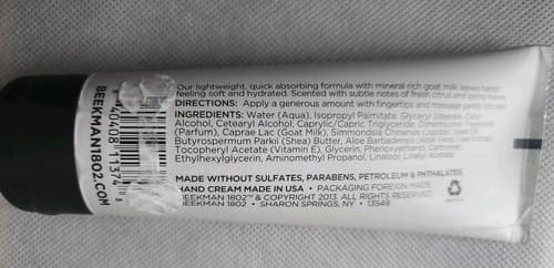 Pure Goat Milk Hand Cream, Fresh Air-Scented- 3.4 oz-Moisturizing Lotion"Sealed" - Thumbnail 4