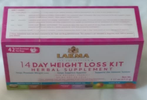 Lakma Tea 14 Days Weight Loss Kit - 42 Bags (100% 42 Count ."Same Day Ship"-1pk. - Thumbnail 2