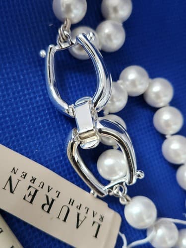 LAUREN Ralph Lauren Knotted Faux Pearl Necklace NWT 48.5" Retail For $64. - Thumbnail 3