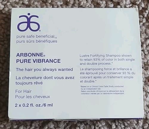 Arbonne Pure Vibrance Shampoo & Conditioner 6ml ea,Sample Size Only,Read Details - Thumbnail 2