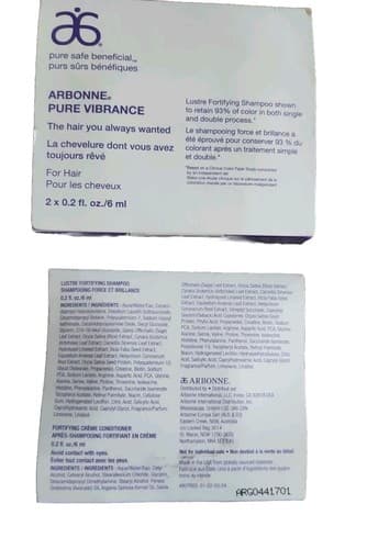 Arbonne Pure Vibrance Shampoo & Conditioner 6ml ea,Sample Size Only,Read Details - Thumbnail 5