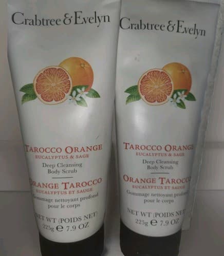 Crabtree & Evelyn Tarocco Orange Deep Cleansing Body Scrub 7.9 oz Lot of 2 New - Image 1