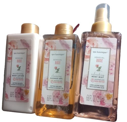 Spa Luxetique Sensual Rose Shower Gel*Lotion*Mist, 6.8oz.ea Bath Sets.*Rare*HTF* - Image 1