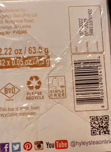 Hyleys Tea, Colon Cleanse, Assorted Tea Collection, Caffeine Free, 42 Foil - Thumbnail 2