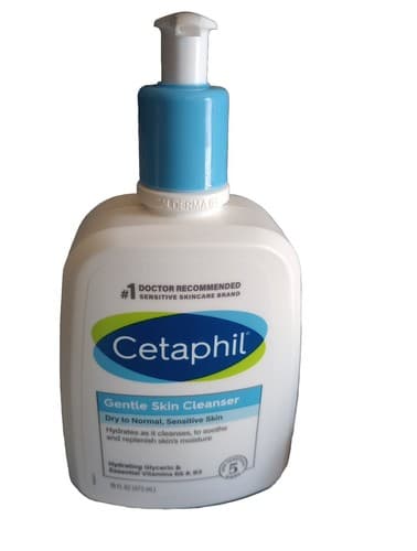 Cetaphil Daily Facial Cleanser for Sensitive, Hypoallergenic, Hydrating, 16oz. - Image 1