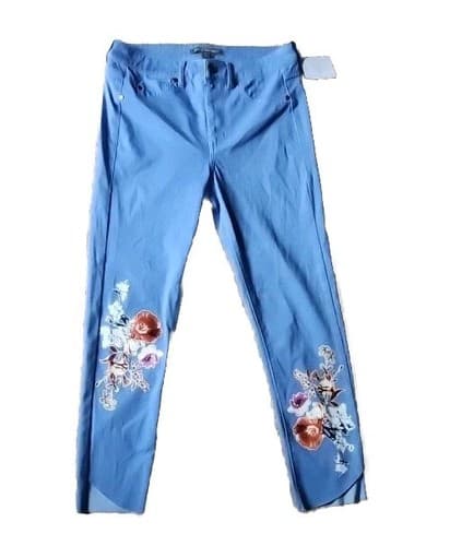 KATE & MALLORY Floral Pull-On Floral Jeans Womens Size Medium Rn#118565. - Image 1
