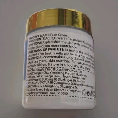 Anti Aging Face Cream 1+1 Pack 100g with Collagen Q10 Ceramide Vitamin C - Thumbnail 4