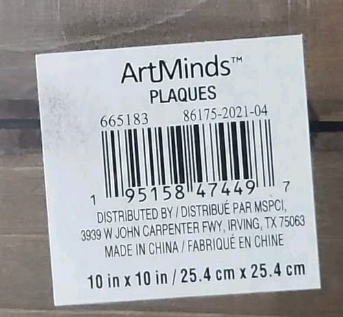 Artminds wood pallet plaque 10” x 10" Pack Of 4. Paint Your Own Signs! - Thumbnail 4