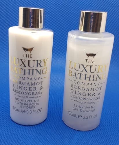 The Luxury Bathing CO Bergamot 3 Pc Travel Shower Gel Body Lotion Bath Gift Set - Thumbnail 3