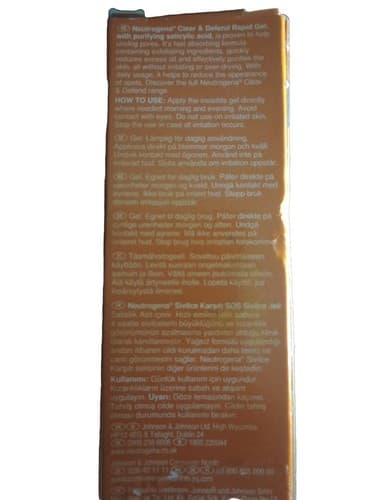 Neutrogena Clear & Defend Rapid Gel 15ml Unclogs Pores Spot Prone Skin NEW - Thumbnail 2