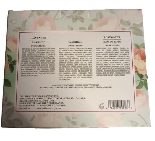 NIB CRABTREE & EVELYN HAND THERAPY ROSEWATER LASOURCE LAVENDER 3.5 OZ GIFT SET - Thumbnail 3