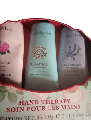 NIB CRABTREE & EVELYN HAND THERAPY ROSEWATER LASOURCE LAVENDER 3.5 OZ GIFT SET - Thumbnail 2