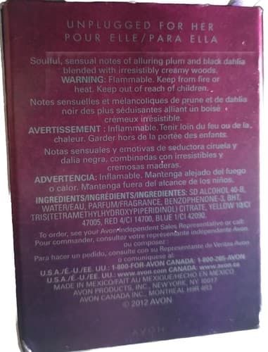 Unplugged for Her Avon by Bon Jovi Eau De Parfum 1.7 Oz 50ml Perfume New In Box - Thumbnail 5